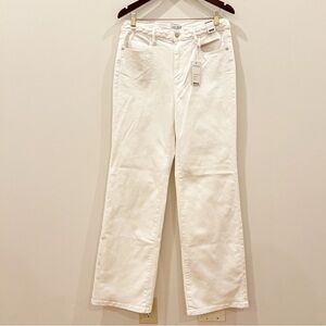 Judy Blue Jeans Womens 13 31 White High Rise Braided Waistband Wide Leg Stretch